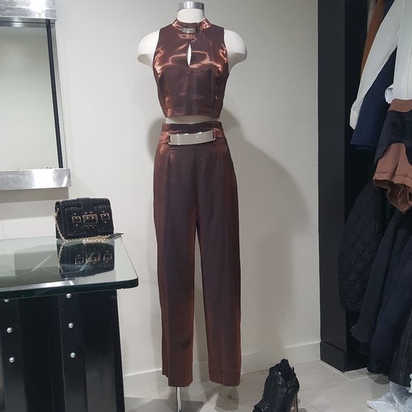 Simoneta Pants - 💥STUNNING💥Vintage Metallic Two Piece Jumpsuit